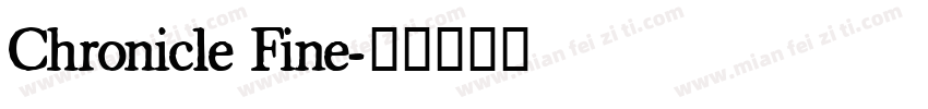 Chronicle Fine字体转换